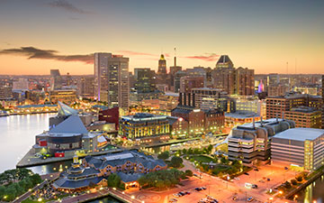 A portrait view of the city of Maryland.