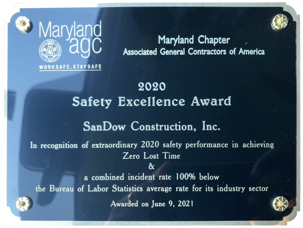 Maryland safety excellence award.