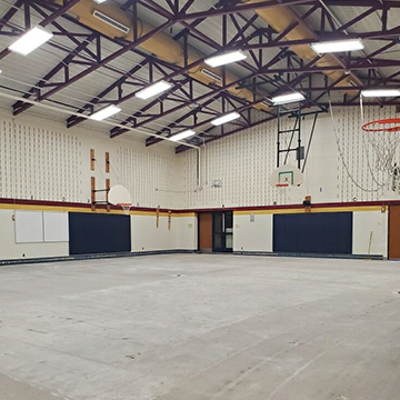 A clean sports facility area.
