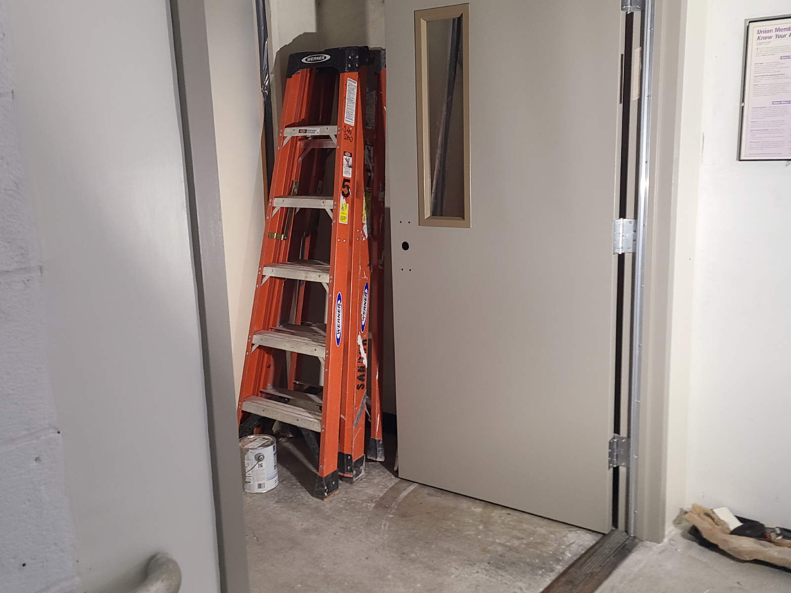 Ladder inside a construction site