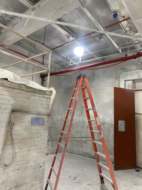 Step Ladders in a room under construction
